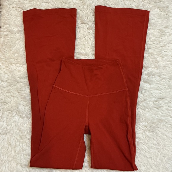 Lululemon Pants - Lululemon Groove Super-High-Rise Flared Pant Womens 0 Red Excellent Nulu Yoga